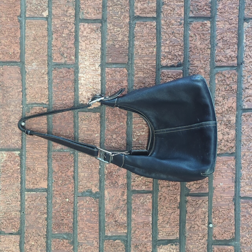 Vintage Coach Legacy black leather convertible Hobo